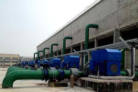 KPS係列單級雙吸離心泵在江蘇（sū）虹港石化使用現場