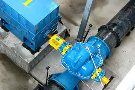 KPS係列單級雙吸離心泵在珠海自來水公司使（shǐ）用現場