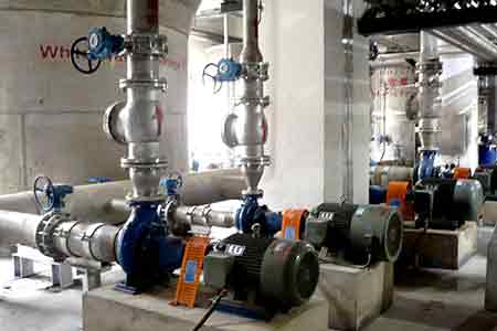 KCP係列單級離心泵在撫礦生活用（yòng）紙配套（tào）濁濾液循環（huán）使用現場