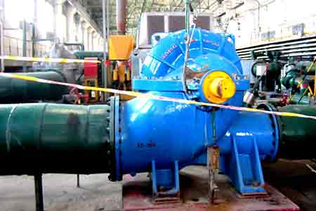 KPS係列單級雙吸離心泵（bèng）在酒鋼節能改造項目中使用現場