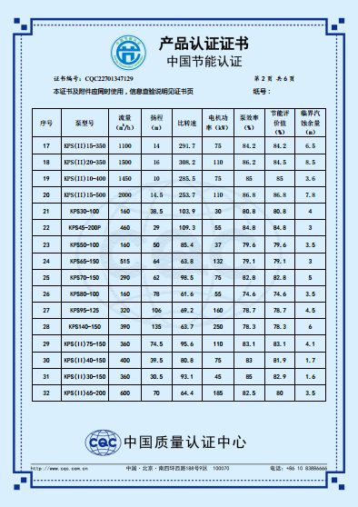 KPS係列節能產品認證證書（中（zhōng）文版）